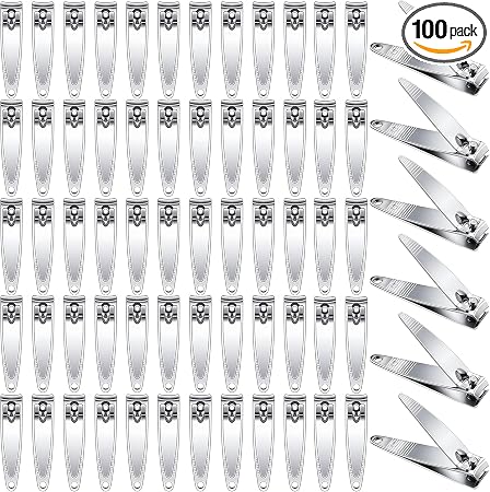 100-Pack Nail Clippers Bulk, Toenail Fingernail Clippers Pack