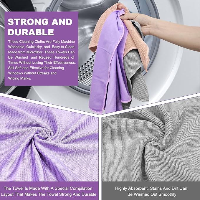 Norwεx - Basic Package - Microfiber 2-Pack Window Cloth. Just water - without leaving streaks. For Household Enviro Dusting Cleaning Homes, Cars, Bars, Offices. Window Cloth makes cleaning a breeze.