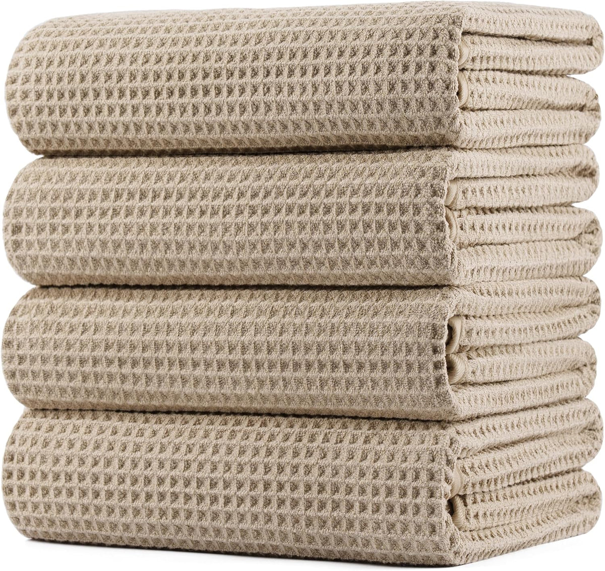430 GSM Poly Blend Microfiber Quick Dry Waffle Bath Towel, 30x60 in
