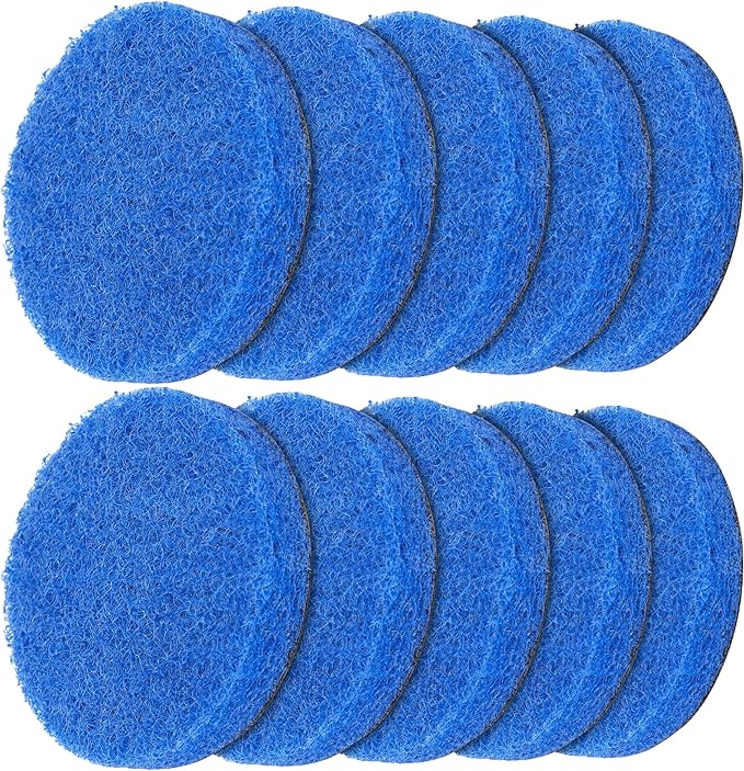 MR.SIGA Non-Scratch Pad Refills for Electric Spin Scrubber, 10 Pack