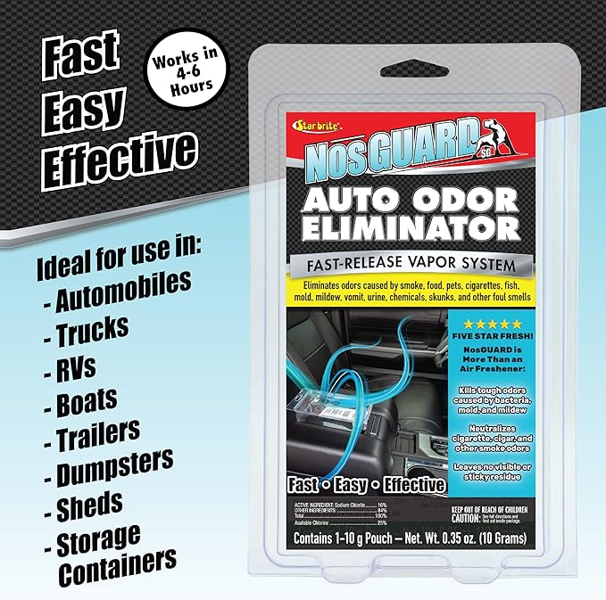 STAR BRITE Auto Odor Eliminator, Fast Release Vapor System Eliminates Car Odors in 4-6 Hours (19970)