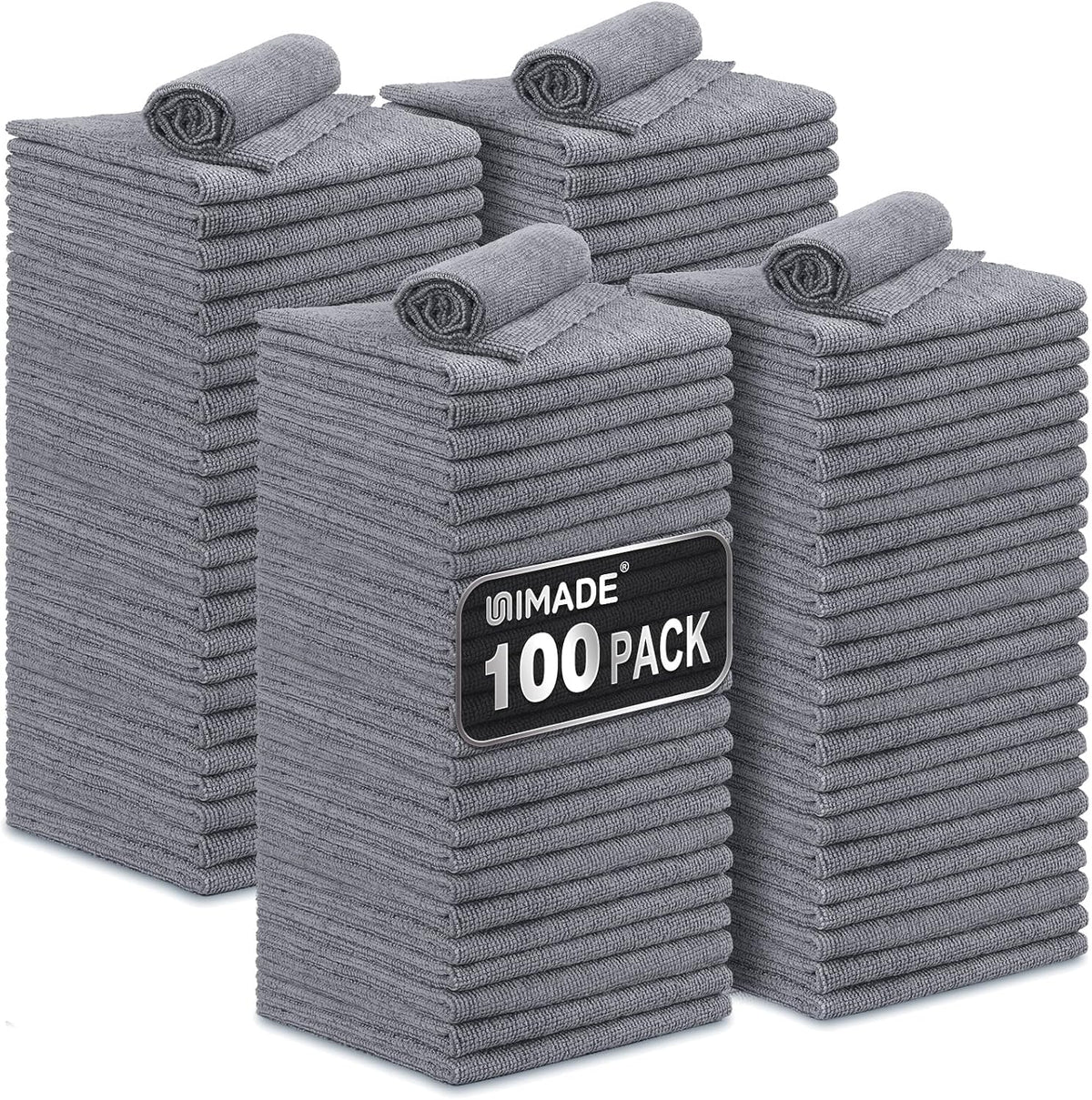 Microfiber Cleaning Cloth, 100 Pack Microfiber Towels for Cars