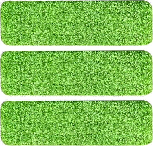 AmaVins 3 Pack Microfiber Cleaning Pads, Reusable Microfiber Mop Pads for 18 Inch Mop, Hardwood Floor Replacement Cleaning Mop Pads, Machine Washes