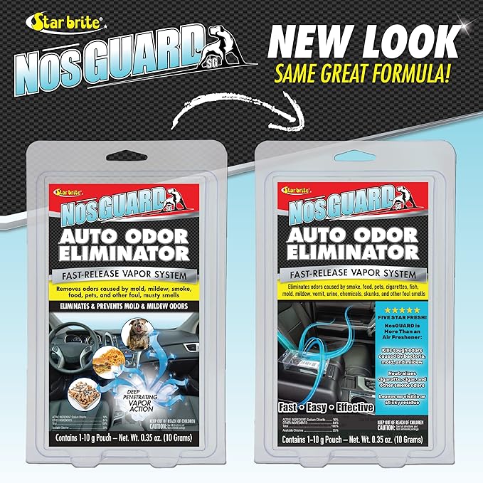 STAR BRITE Auto Odor Eliminator, Fast Release Vapor System Eliminates Car Odors in 4-6 Hours (19970)