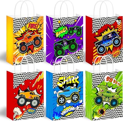 BATYONGOGA 24PCS Car Goodie Bags with Handles, 6 Unique Styles