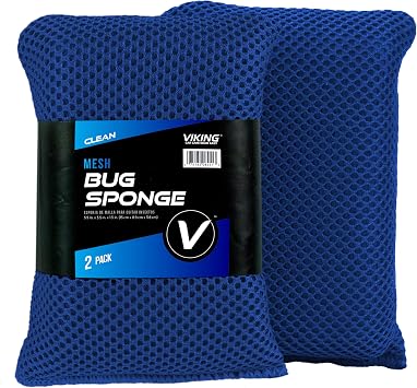VIKING Mesh Bug Sponge, Bug and Tar Remover for Car, 2 Pack