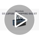 Collapsible Shopping Baskets With Handles, 24L 3 Pack, Ocean
