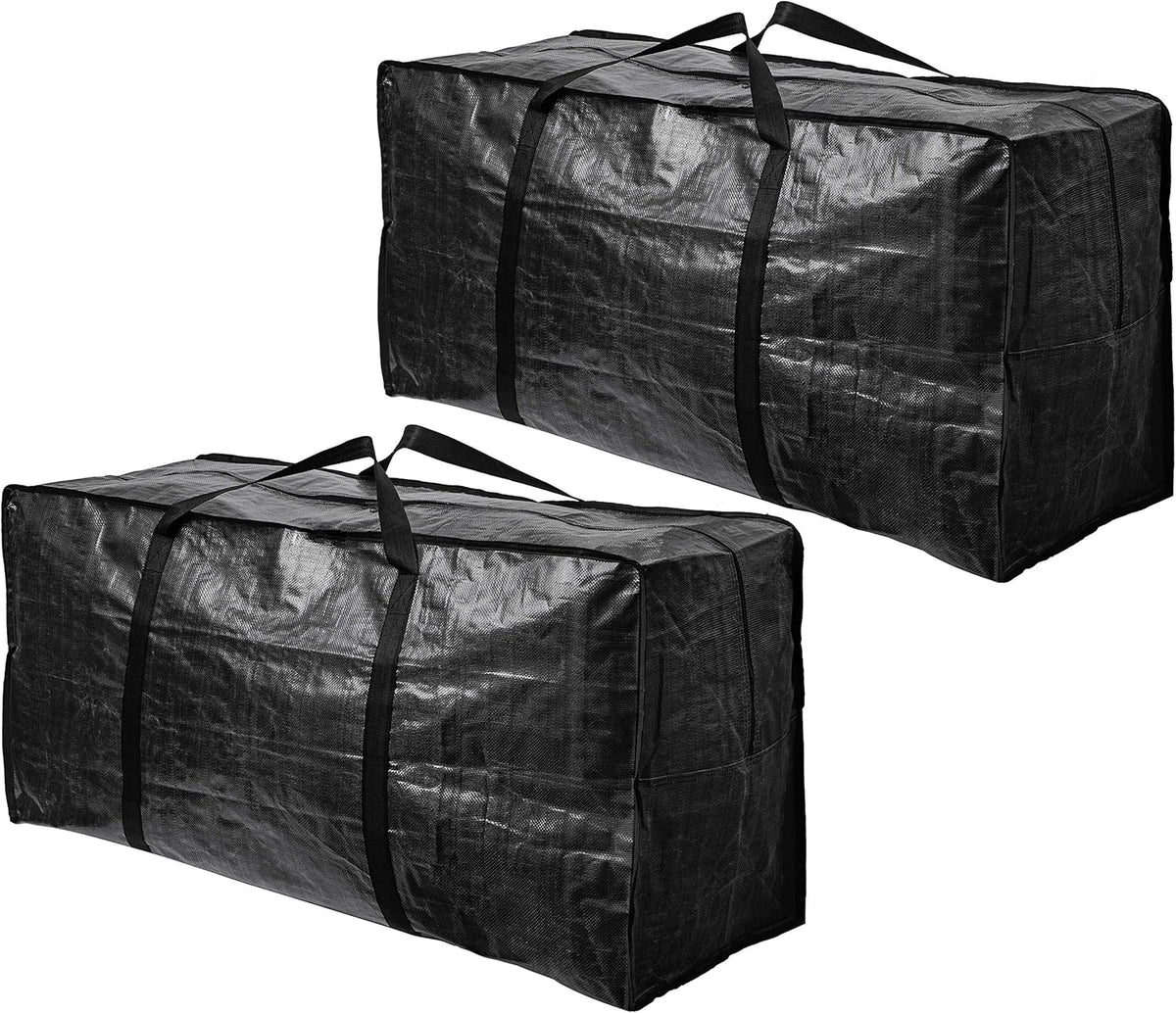 68.5 GAL 2 Pack XXL Jumbo Extra Large Heavy Duty Stronger Handles Storage Bags Moving Totes Zippered Reusable Wrap Around Handle Storage Totes
