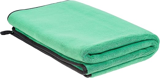 Premium Microfiber Drying Towel, Green | Large 20” x 30” Plush Cleaning Cloth for Car Washing, Detailing, Polishing, Hom