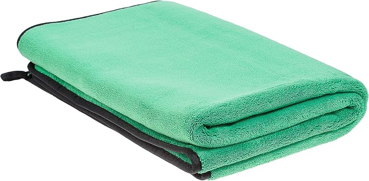 Premium Microfiber Drying Towel, Green | Large 20” x 30” Plush Cleaning Cloth for Car Washing, Detailing, Polishing, Hom
