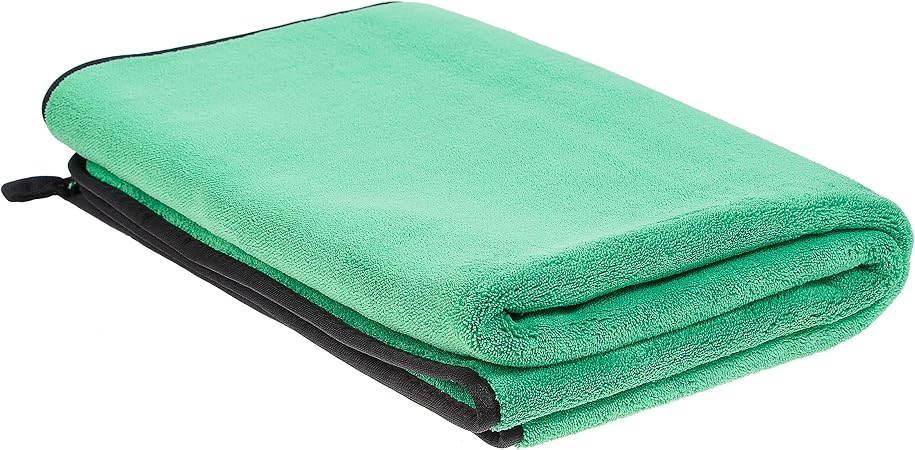Premium Microfiber Drying Towel, Green | Large 20” x 30” Plush Cleaning Cloth for Car Washing, Detailing, Polishing, Hom