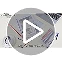 24 Pack A3 Mesh Zipper Bags, 16.9x12.4 12 Colors Storage Pouches
