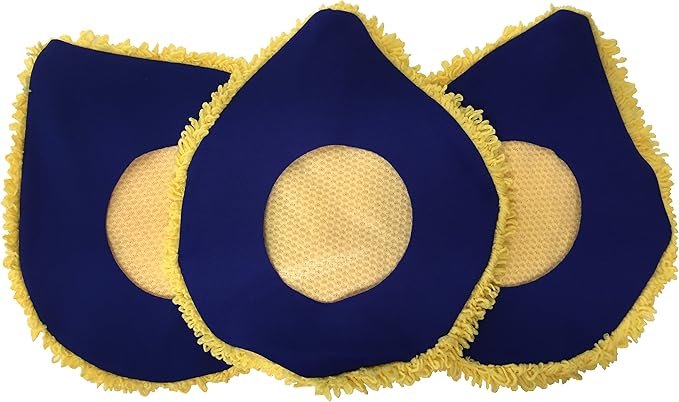 CHOMP! Microfiber Mop Refill Pack: 5 Minute CleanWalls 3-pak Yellow Reusable Washable Wall Washer, Ceiling Cleaner and Baseboard Duster - Dry Dust / Wet Wash Pads