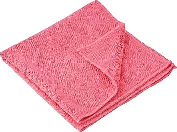 Superio Pink Microfiber Cleaning Cloth for Cars, Kitchen, Bathroom 16x16 Miracle Cloth, Lint Free Rags for Cleaning Hous