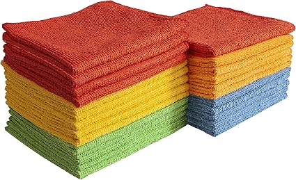 Eurow Microfiber Ultra-Absorbent Cleaning Cloths, Lint-Free & Streak-Free, Reusable & Machine Washable, Home, Kitchen, A