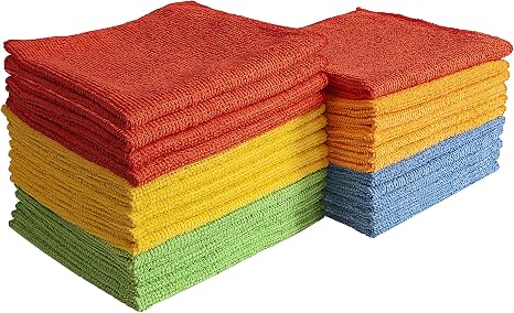 Eurow Microfiber Ultra-Absorbent Cleaning Cloths, Lint-Free & Streak-Free, Reusable & Machine Washable, Home, Kitchen, A