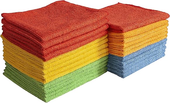 Eurow Microfiber Ultra-Absorbent Cleaning Cloths, Lint-Free & Streak-Free, Reusable & Machine Washable, Home, Kitchen, A
