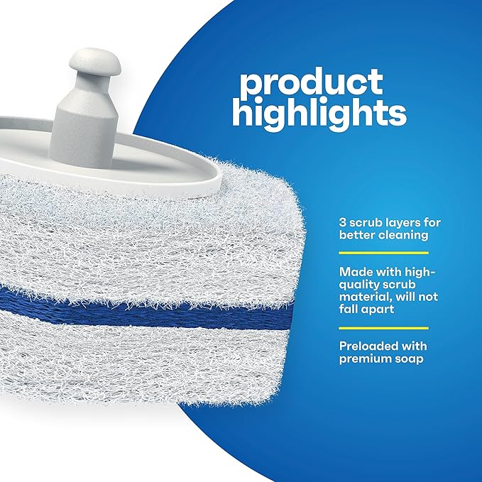 CleanGenius Disposable Prefilled Toilet Cleaning Scrubbers (30 Count)