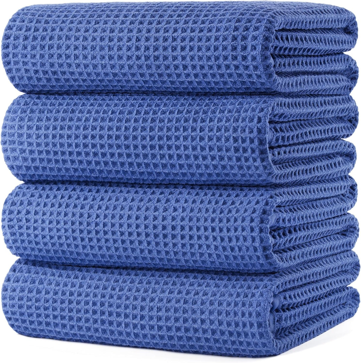 430 GSM Poly Blend Microfiber Quick Dry Waffle Bath Towel, 30x60 in