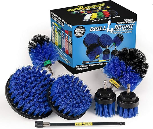 Ultimate Boat Cleaning Kit with 7 Inch Extension - Pool Cleaning Accessories - Carpet Cleaner - Boat Deck Brush - Water Slide Cleaning Tool - Hot Tub - Pool Scrubbing Brush Set - Aquatic Cleaning Tool