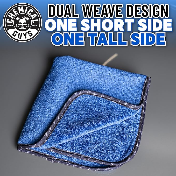 Chemical Guys Professional Grade Premium Microfiber Towels for Cars,Blue,16" x 16",Ultra-Soft and Scratch-Free Car Detailing Cloths for Trucks,Motorcycles,and More,(Pack of 6)