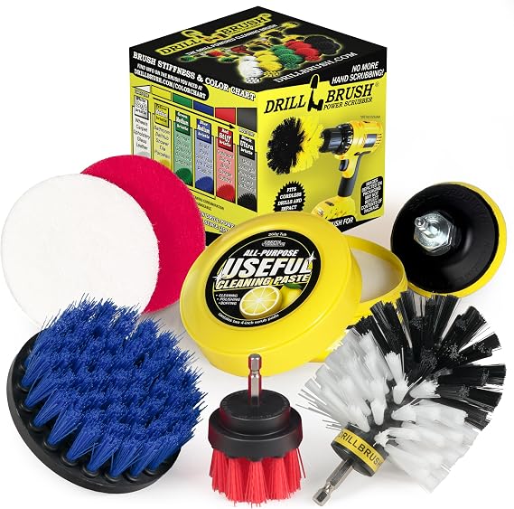 Nylon Drill Brush Attachments for Cleaning Car Accessories, Carpet, Truck