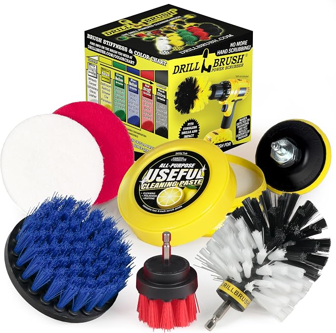 Nylon Drill Brush Attachments for Cleaning Car Accessories, Carpet, Truck
