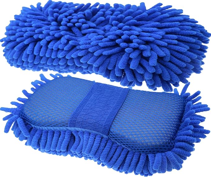 Scratch Free Chenille Microfiber Wash Mitt Car Wash Sponge for SUVs Boats