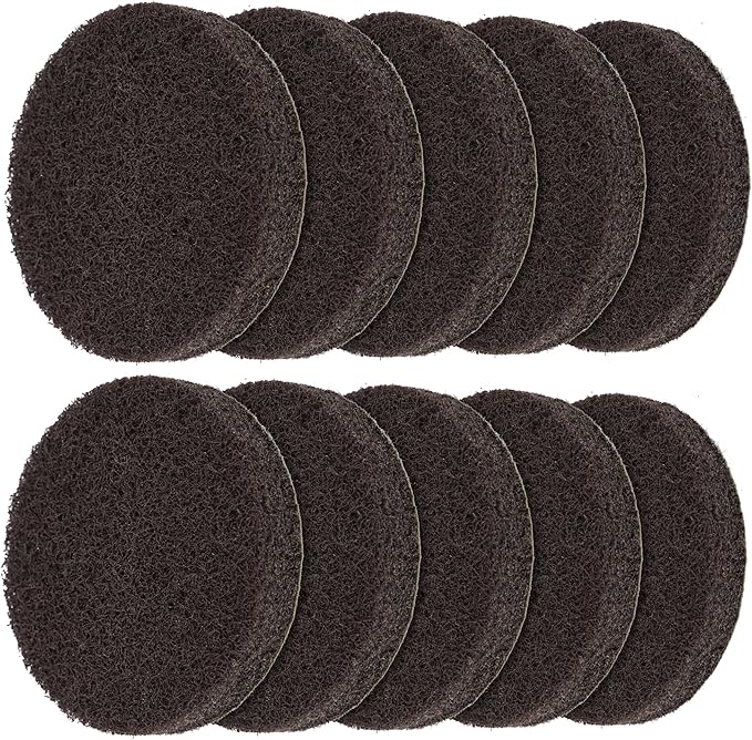 MR.SIGA Abrasive Heavy Duty Pad Refills for Electric Spin Scrubber, 10 Pack