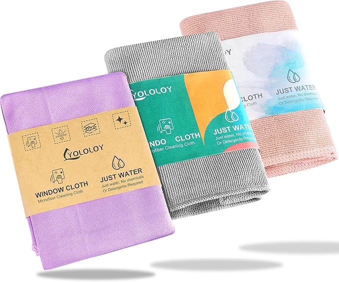 Window Cloth & Enviro Cloth Set, Quality Replacement for Norwex Window & Enviro Cloth. Basic Package Cleaning Cloth. Clean and Leave No Traces. Only Water is Needed to Complete The Cleaning.