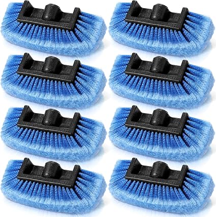 Vesici 8 Pcs Car Wash Brush Head with Soft Detailing Bristle Flow Thru Car Cleaning Brush Exterior Cars Wash Equipment f