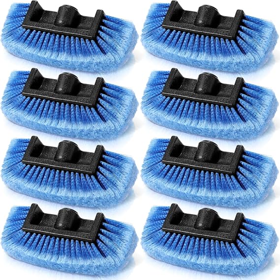 Vesici 8 Pcs Car Wash Brush Head with Soft Detailing Bristle Flow Thru Car Cleaning Brush Exterior Cars Wash Equipment f