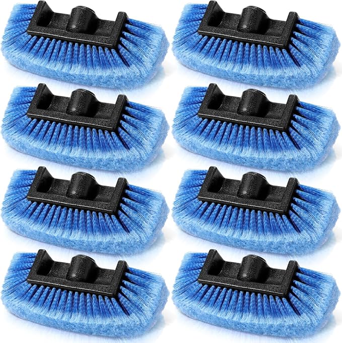 Vesici 8 Pcs Car Wash Brush Head with Soft Detailing Bristle Flow Thru Car Cleaning Brush Exterior Cars Wash Equipment f