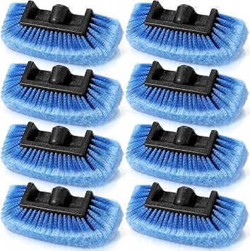 Vesici 8 Pcs Car Wash Brush Head with Soft Detailing Bristle Flow Thru Car Cleaning Brush Exterior Cars Wash Equipment f