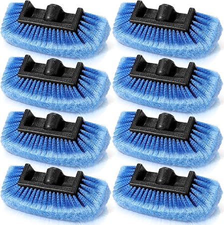 Vesici 8 Pcs Car Wash Brush Head with Soft Detailing Bristle Flow Thru Car Cleaning Brush Exterior Cars Wash Equipment f