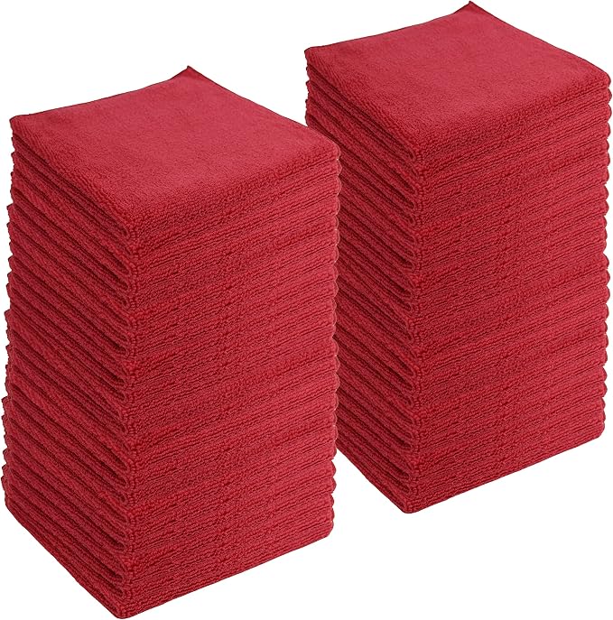 Microfiber Cleaning Cloths, 240 Pack, 16"x16", All-Purpose, Softer, Highly Absorbent, Lint-Free, Reusable, Washable Pro 