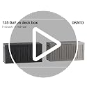 135 Gallon Deck Boxes Outdoor Waterproof Storage Box with Wheels