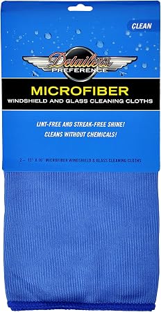 Detailer's Preference Microfiber Glass and Windshield Cleaning Towels for Streak-Free, Lint-Free Clarity on Windows, Mir