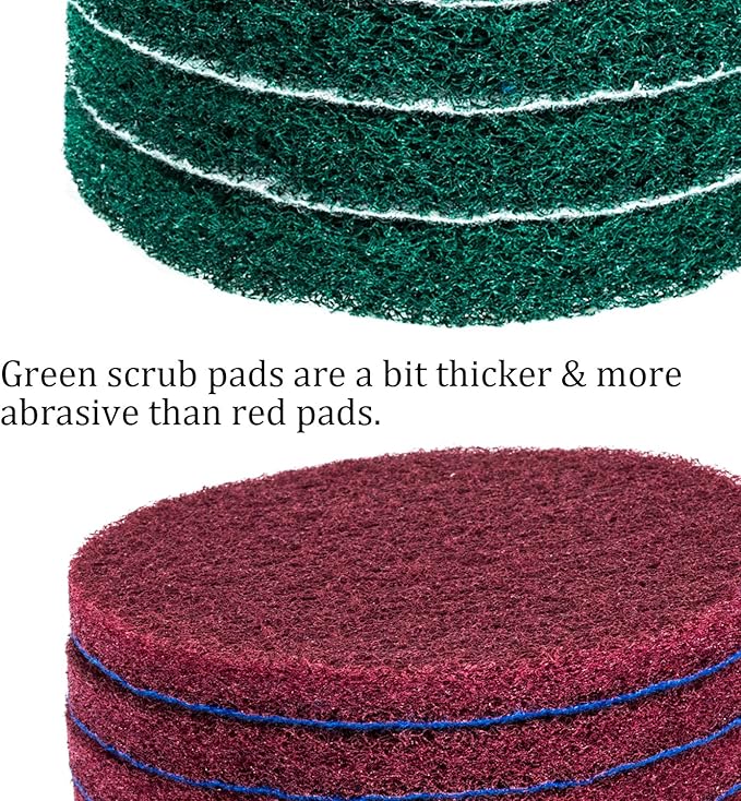 Kichwit 4 Inch Drill Power Brush Tile Scrubber Scouring Pads Cleaning Kit, 2 Inch Small Brush Included, Heavy Duty Household Cleaning Tool (Drill NOT Included)