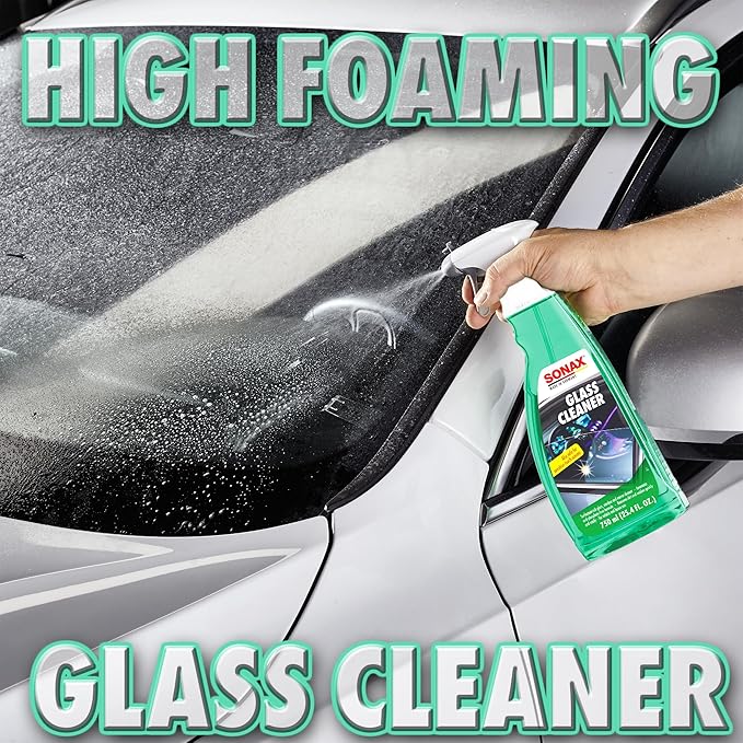 SONAX Glass Cleaner | Powerful Streak Free Formula for Crystal Clear Windows and Mirrors | Easily Removes Dirt Grease and Grime | Safe for Automotive and Household Use | 338600 | 10L