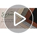 Luxury Waffle Bath Mat, Super Absorbent Non Slip Bathroom Rugs, Boho Ultra Soft Comfort Machine Washable Quick Dry Floor Mats with Tassels (Brown, 17" x 24" + 20" x 30")