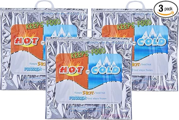 Superio Hot and Cold Insulated Bags for Food Delivery, Grocery Shopping Bags, Food Storage for Hot and Frozen Food for T