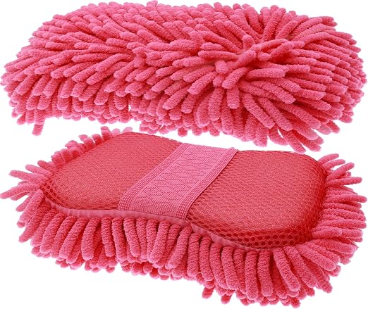 Scratch Free Chenille Microfiber Wash Mitt Car Wash Sponge for SUVs Boats