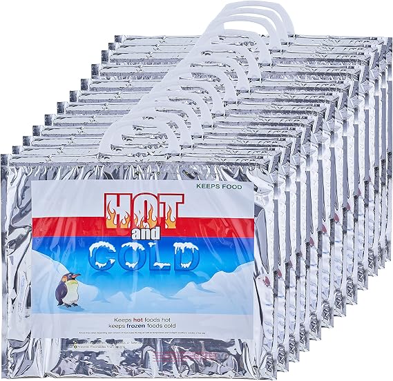 Superio Hot and Cold Insulated Bags for Food Delivery, Grocery Shopping Bags, Food Storage for Hot and Frozen Food for T
