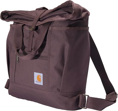 Carhartt Convertible Backpack Tote, Durable Tote Bag with Adjustable Backpack Straps and Laptop Sleeve, Wine