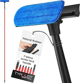 Tyroler Professional Window Squeegee for Home, Long Squeegee for Window Cleaning (Black - 12"-110")