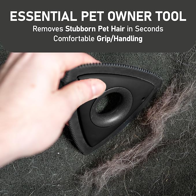 Maxpower Planet Dog Hair Remover, Reusable Fur Remover for Car Carpet, Cleaner Truck Detailing, Easy Use Car Detailing Mini Hair Removal Tool, Pet Removal Tool for Pet Fur (Black)