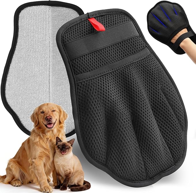 Pet Hair Removal Gloves, Reusable Electrostatic Pet Removal Gloves for Cats & Dogs, Magic Brush Pet Hair Remover Tool for Couch, Carpet,Laundry,Sofa