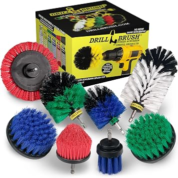 Drillbrush Power Scrubber Attachments - Interior Car Detailing Kit