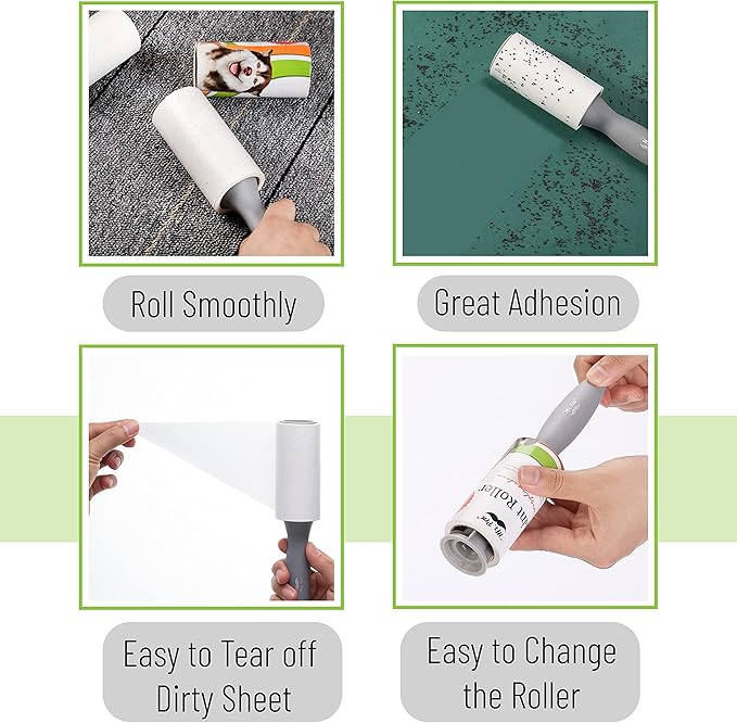Mr. Pen- Lint Rollers, 1 Handle with 3 Refills, 270 Sheets, Extra Sticky Lint Remover for Clothes, Lint Roller for Pet Hair, Pet Hair Roller, Sticky Roller, Lint Roller for Clothes, Lint Removers